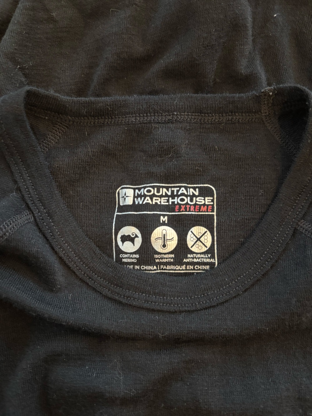Extreme Merino Wool Mountain Warehouse Base Layer Top M - Picture 3 of 4